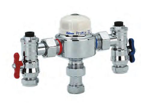 Thermostatic Mixing Valves Promix 22-2 The Promix 22-2 is the ideal way to supply a bath with temperature controlled hot water in a healthcare environment.
