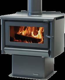 Efficiently heats small to medium sized areas Large 8mm radiant cook top Optional 2-speed fan for convection heating 6mm steel firebox for durability Lined with