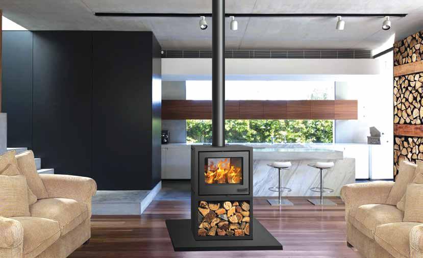 INFINITI 14 Kw Free Standing Double Sided Convection Unit with Wood Storage Box INFINITI 1400 Slimline Double Sided Flue-less Gas Fire with optional Stainless Steel Trim INFINITI Fires Fireplaces GAS