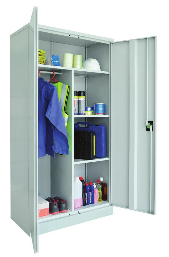 fitted with a coat rail 2 Door Locker CODE: L2DZ H1829 W380 D457 Janitor Cupboard