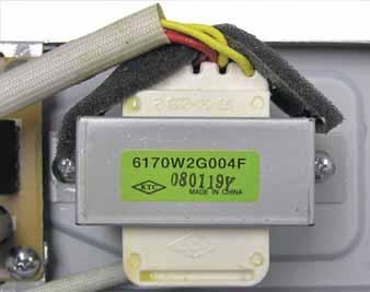 ) The low voltage transformer is connected to the power board at location CN3 and on the relay board at location CN1. 4. Disconnect wire harness from the selector board. Resistance Check Disconnect 1.