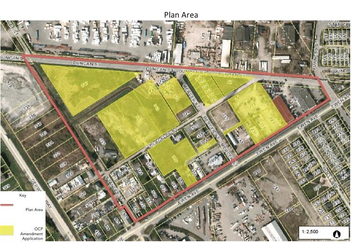 The Plan Area Description The plan area consists of approximately 8.53 hectares (21 acres) and contains 46 independent lots. The lands under application amount to 3.92 hectares (9.