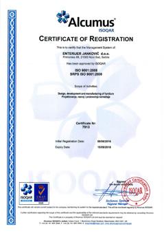 TECHNICAL STANDARDS ISO certificates issued by British certification body ISO-QAR EJ Interiors adheres to the Quality Management System and Environmental Management System in accordance with two