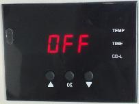 III. Operating Process 1. Set temperature required Turn on power switch, temperature light is ON. The digital display shows.