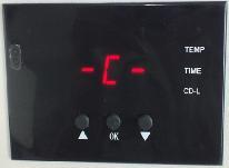 Select with arrows the temperature according to different transfer material (Normally 180 ~200 ) 2.