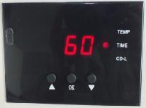 Select with arrows the time according to different transfer material. Press button after time setting; the display shows the temperature starts to rise.