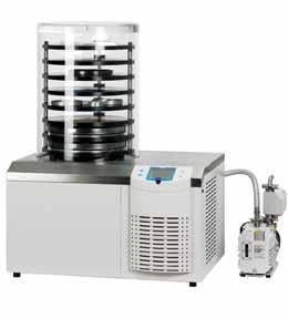 maximum cross-sectional area results in high sublimation performance and shortest possible process-time ice condenser chamber with inner condenser coil of high quality steel allows for effi cient