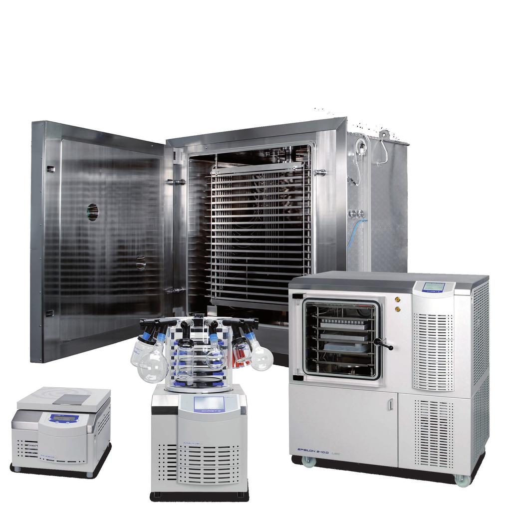 15 Our Product Spectrum With a unique and broad graduated range of equipment and accessories, we can supply freeze drying systems and vacuum concentrators for every application.