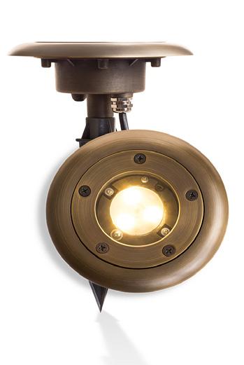 Well Lights Durable Performance in a Low Profile for High Traffic Areas With AMP One IR dimming technology, this elegant integrated LED solid cast brass fixture is designed to be installed flush with