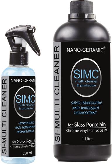 017 Treatet Untreatet SIMC Si-Multi Maintenance Cleaner Hydrophobic Disinfectant Article Nr : SIMC0250 SIMC1000 Consumption : +/- 2ml/m 2