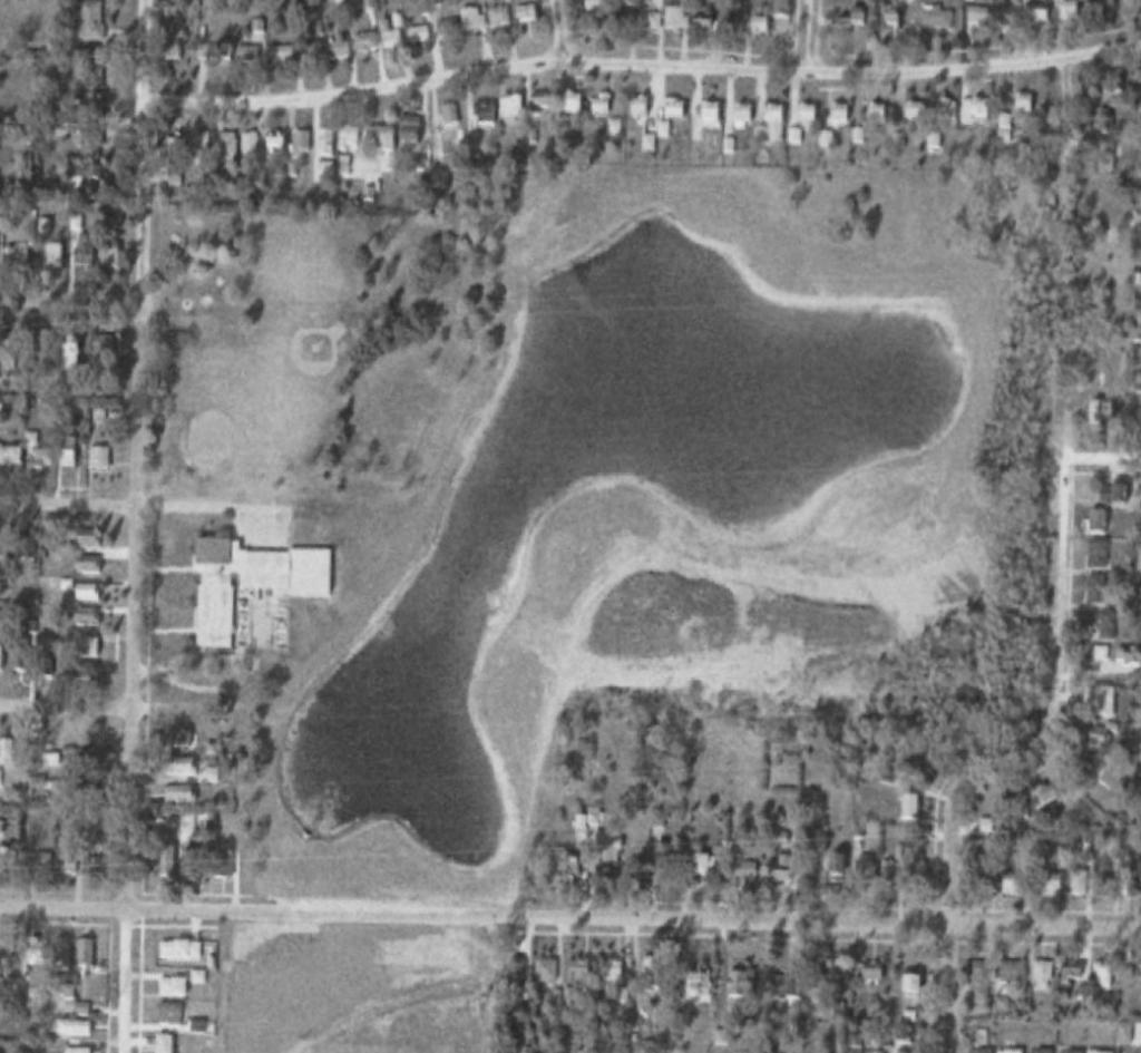 N. Elizabeth St. Terrace View School Terrace View Pond Pump Station Greenfield Avenue 1974 Aerial Photo of Project Site By 1974 the pond had been constructed.