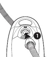 3. Assembly 1. Connect hose by firmly inserting end of hose into canister intake opening. 2.