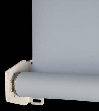 Defiant Roller Blinds R54 Heavy-duty crank operated Features: Heavy-duty white plastic covered / metal brackets for face or top fixing, with 53 or 60mm grooved aluminium barrel.