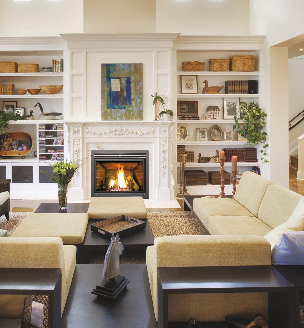 force The Lodge This style shows the large unobstructed glass area of the fireplace