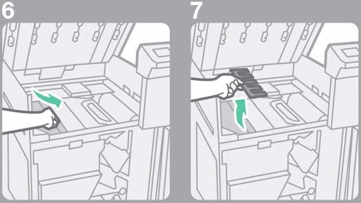 Remove the sheets from the paper tray (Fig. 2) Next remove the jammed element as shown in (Fig. 3).