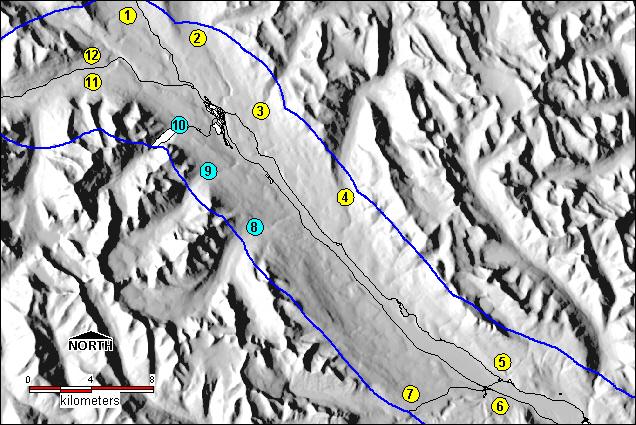 LOCAL SCALE MOVEMENT MODELS BANFF NP Habitat surface (Telem data) 21 variables 10-m resolution Simulated movements Rules based on habitat & topography 12