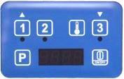 Programme Key (P). The Timer Keys on each control panel can be used to program different cook times for each tank.