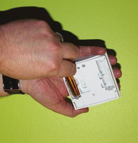 The back plate can be mounted directly to the wall surface. The ideal position to locate the ERT20RF Thermostat is about 1.5m above floor level.