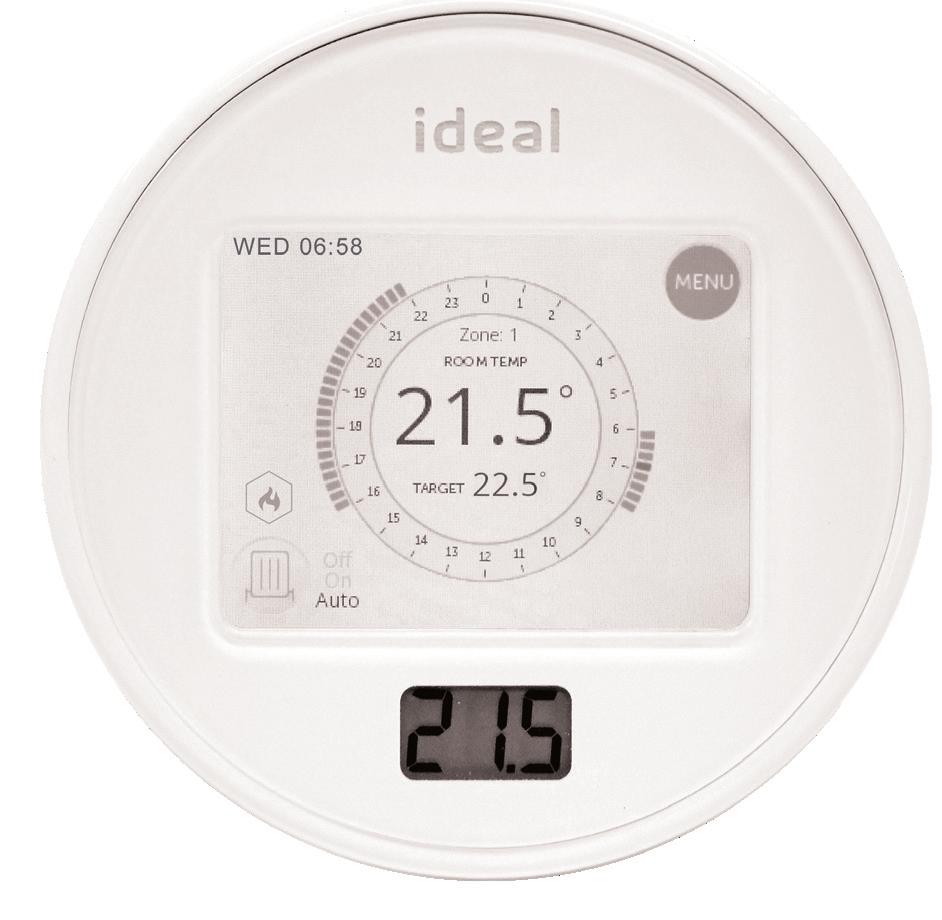 Using the Ideal Touch thermostat If central heating is timed on or continuously on the target room temperature can be adjusted by rotating