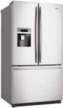 Large french door Features Model WHE7670SA gross capacity (litres) 762 food compartment gross capacity (litres) 512 freezer compartment gross capacity (litres) 250 dimensions (and recommended