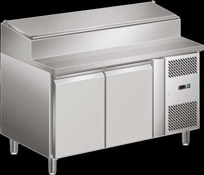 Kitchen Refrigeration-2 Door Salad Under Counter Easy to clean 304 grade stainless steel interior and exterior