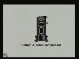 (Refer Slide Time: 00:53:38 min) Then the scroll type of compressor are commercialized in nineteen eighties scroll type of compressors are