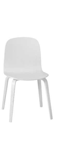VISU WOOD & VISU BAR STOOL WHITE/WHITE A monochrome white variant with best-seller potential The white color enhances some of the subtle details of Visu s understated shape and shell.