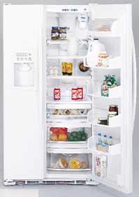 Profile Arctica CustomStyle Side-By-Side Models TurboCool setting helps the refrigerator quickly restore the temperature when groceries or heated foods are placed inside.