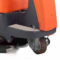 Floor scrubber-driers The easy access to the recovery tank allows fast cleaning and sanification of the tank; the tilting tank together with a large size drain hose allow the complete emptying of the