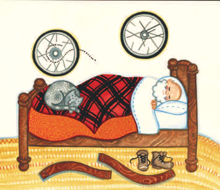 He dreams about broken bicycles It has been a good day and now it s time