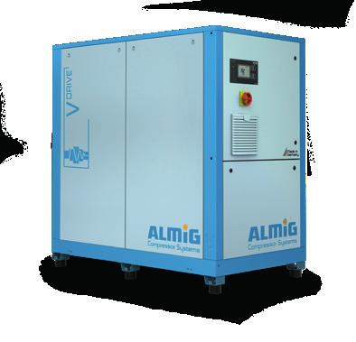 ALMiG SCD Technology 8 Screw compressors V-Drive V-DRIVE Compressor output with high endurance The V-DRIVE series offer consistently high performance as well as numerous features for particularly