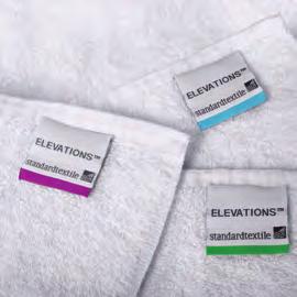 Terry Benefits EZ ID terry color-coding system enables staff to easily identify towel weights by a distinct color bar on the sew-in label.