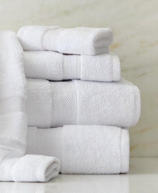 Towels that soothe and absorb, refreshing your guests with a plush and