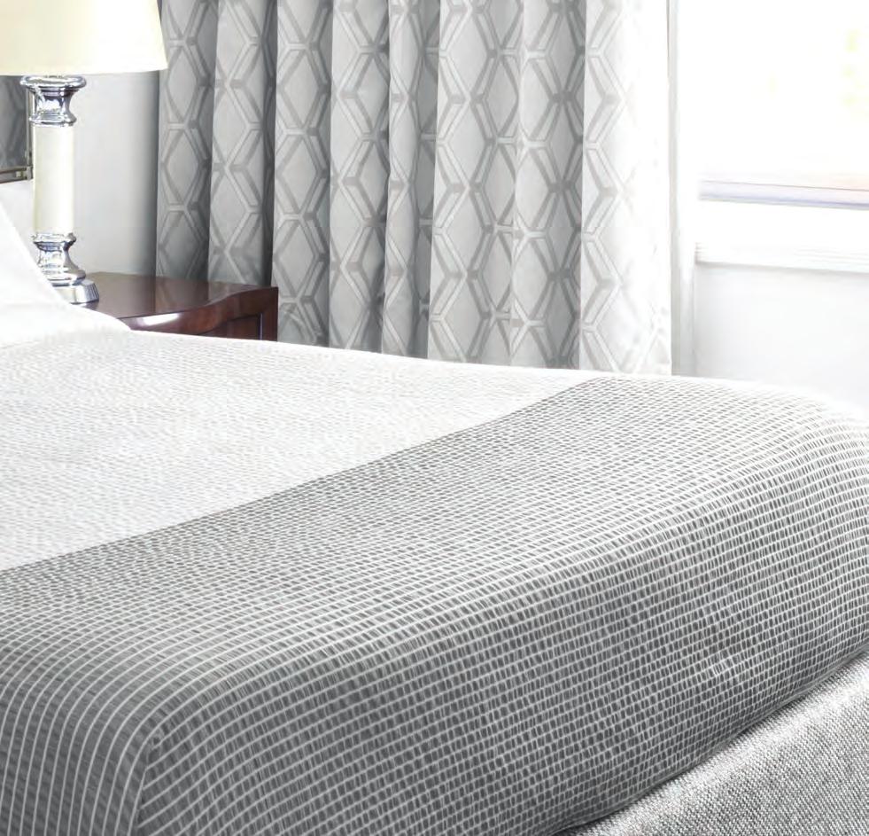 Cumulus Storm Cloud A blend of polyester and cotton assures lasting performance and softness. Available in plain white and new Storm Cloud, a woven pattern featuring a distinctive grey ripple design.