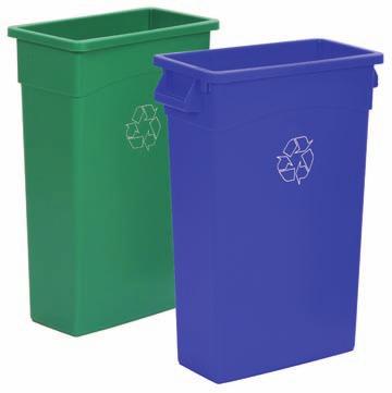 656-1 COLOSSUS 56 GALLON RECYCLE STATION These high capacity recycle stations utilize color-coded, hinged recycle