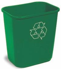 Recycling container, 23 gallon, Green 351-7315GY Recycle lid, with handles, Gray 351-7316GN Recycle lid, with holes,