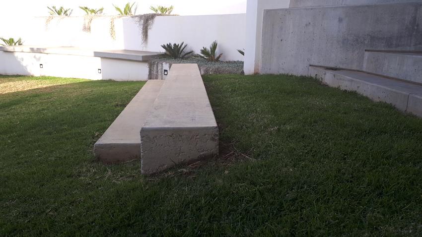 Nobody knew why these concrete blocks were put there. We were not about to move them. Instead we would build a garden bed over the top and enclose them!