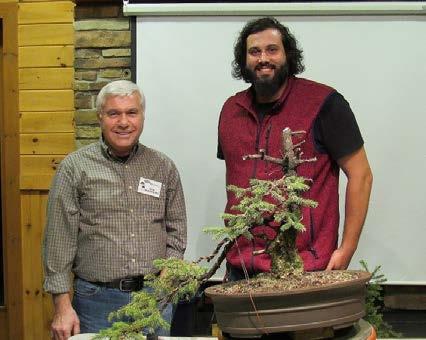 3 Members attending this meeting were treated to an out-standing talk and demonstration by Tyler Sherrod who passed on some of his enthusiasm for bonsai.