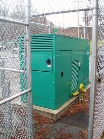 Figure E-5. Outdoor Emergency Generator The majority of the connected load associated with the indoor generator is life safety systems (i.e. emergency lighting, fire alarm, paging system, etc.).