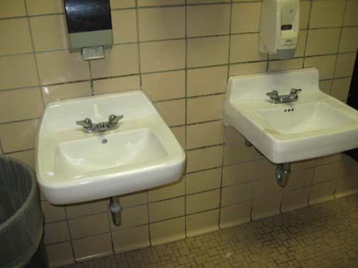 Lavatories Plumbing fixtures are original to their time of construction.