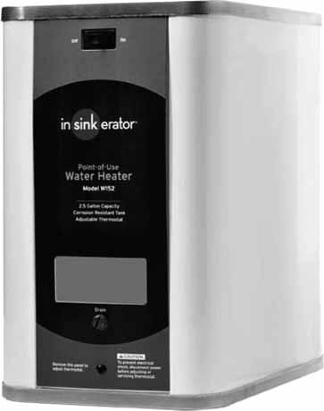ISEWH-InSinkErator Electric Water Heater RW List Prices - Page T-43 Model W-152 Bronze, long-life storage tank. Nothing to corrode or wear out. Screw-in copper heating element can be easily replaced.