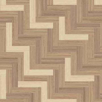 PL-15 - The planks are installed in a herringbone pattern - It is advised to start in the centre of the room - Linoleum by nature has a yellow tint which disappears