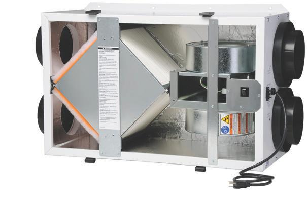 TR130 MODEL TR Specifications Ventilation Type: Static Plate, Heat and Humidity Transfer Typical Airflow Range: 50-140 CFM Unit may be mounted in any orientation Number Motors: One, 0.