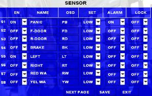 For example, if you define sensor 1 is for panic button please connect panic button with sensor 1 signal on the