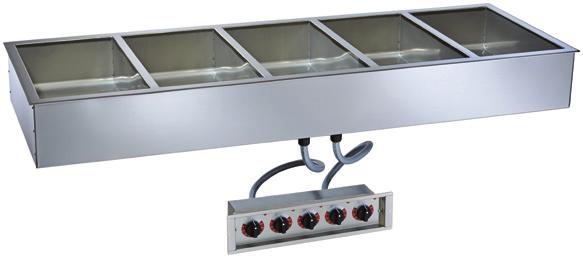 HOT FOOD WELLS Drop-in Hot Wells are available in sizes ranging from a single full-size hotel