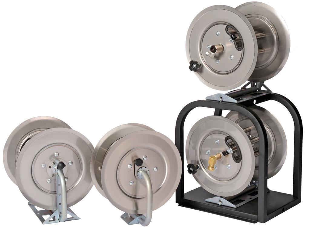 HOSE REELS Stainless steel for the price of painted steel.