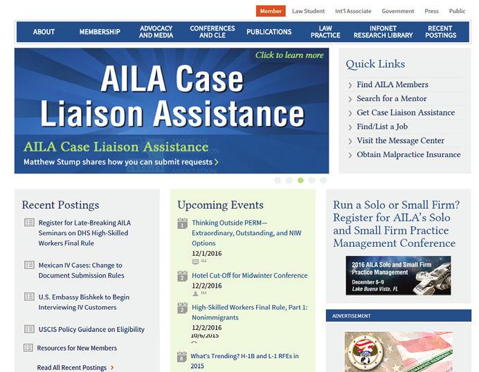 Website Banner Advertising Connect with an engaged audience. More than 500,000 page views per month. AILA.org AILA's Website AILA.org is consistently rated as a top member benefit.