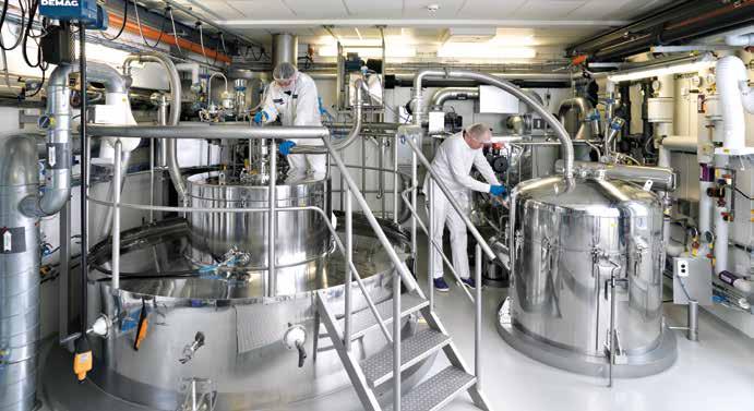10 PHARMA Cleaning solutions to suit your process Custom-designed PHARMA-SD type PSD-4 drying chamber roof with gas disperser and top of bag filter.