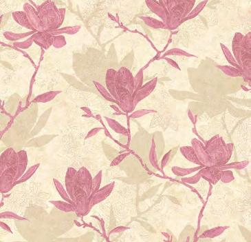 MAGNOLIA SILHOUETTE Capture the serenity of a Zen garden, the luxury of a spa, and bring that tranquility home with this dreamy floral wallcovering.