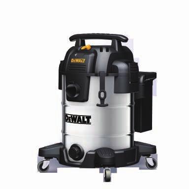5 DXV16P The 16 Gallon wet/dry vac has the power, durability and capacity for any large jobsite applications.